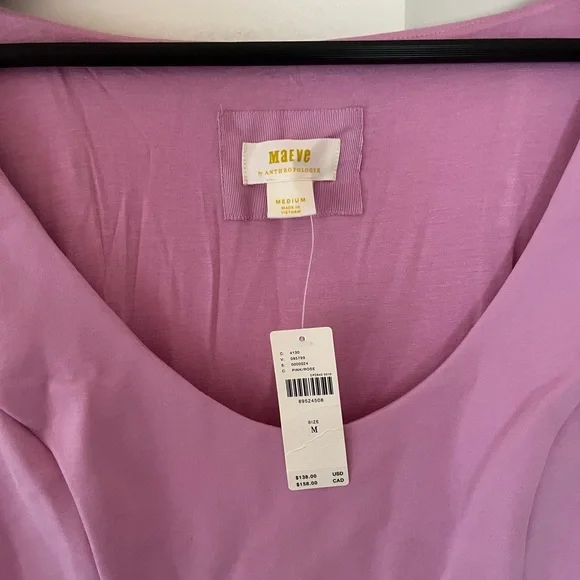 NWT Anthropologie lavender mod shape bell sleeve beauty - Picture 3 of 4